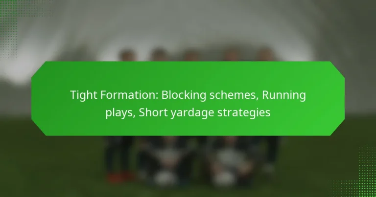 Tight Formation: Blocking schemes, Running plays, Short yardage strategies