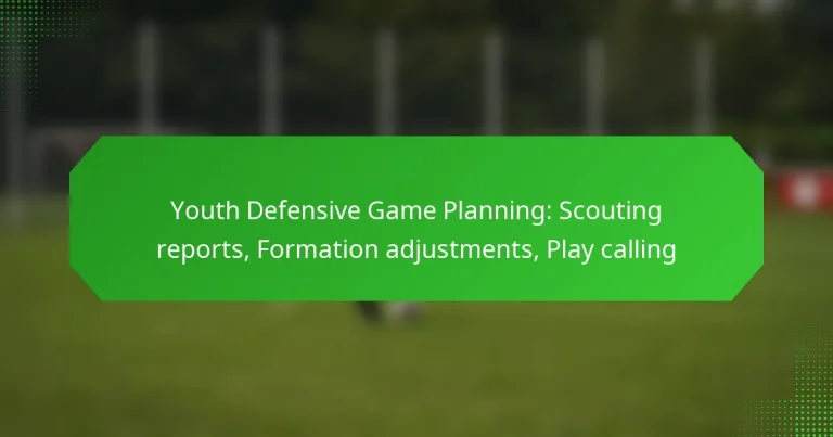 Youth Defensive Game Planning: Scouting reports, Formation adjustments, Play calling