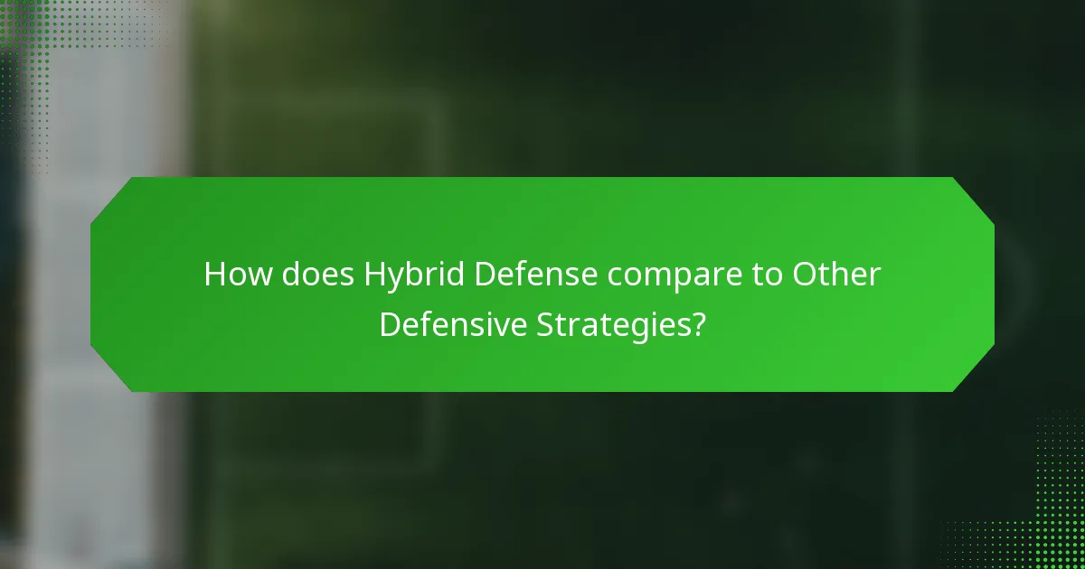 How does Hybrid Defense compare to Other Defensive Strategies?
