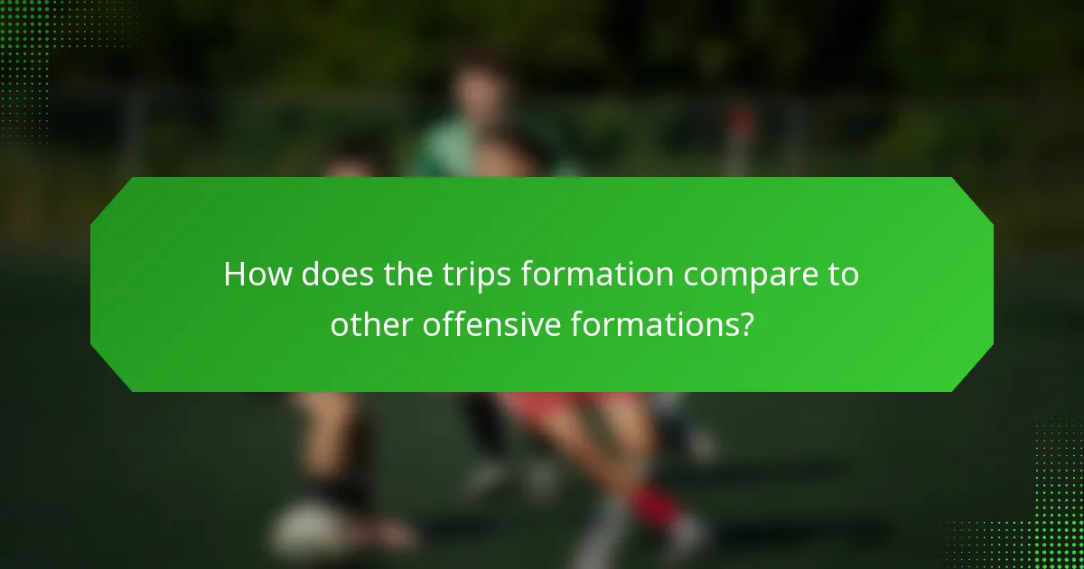 How does the trips formation compare to other offensive formations?